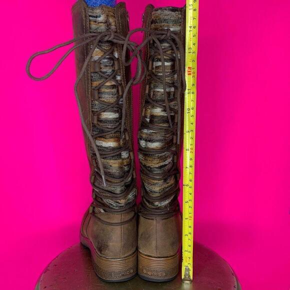Bionico Epping Waterproof Brown Leather Lace Up Detail Knee High Boot Sz 6 - Picture 4 of 7